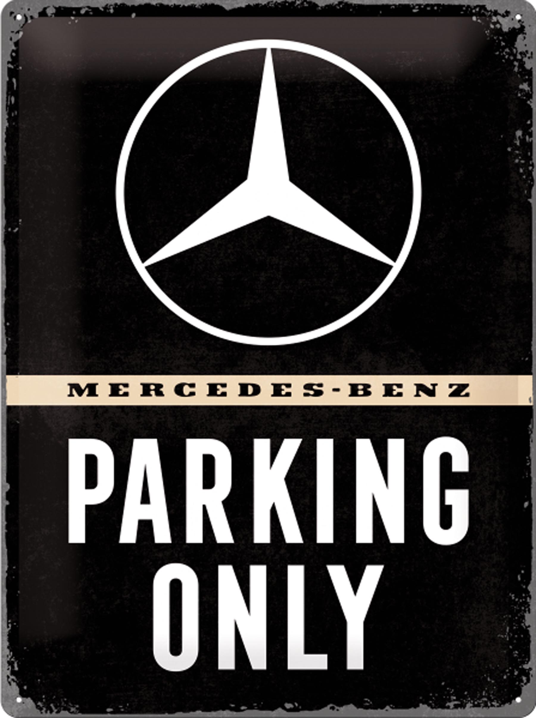 Blechschild Mercedes-Benz - Parking Only