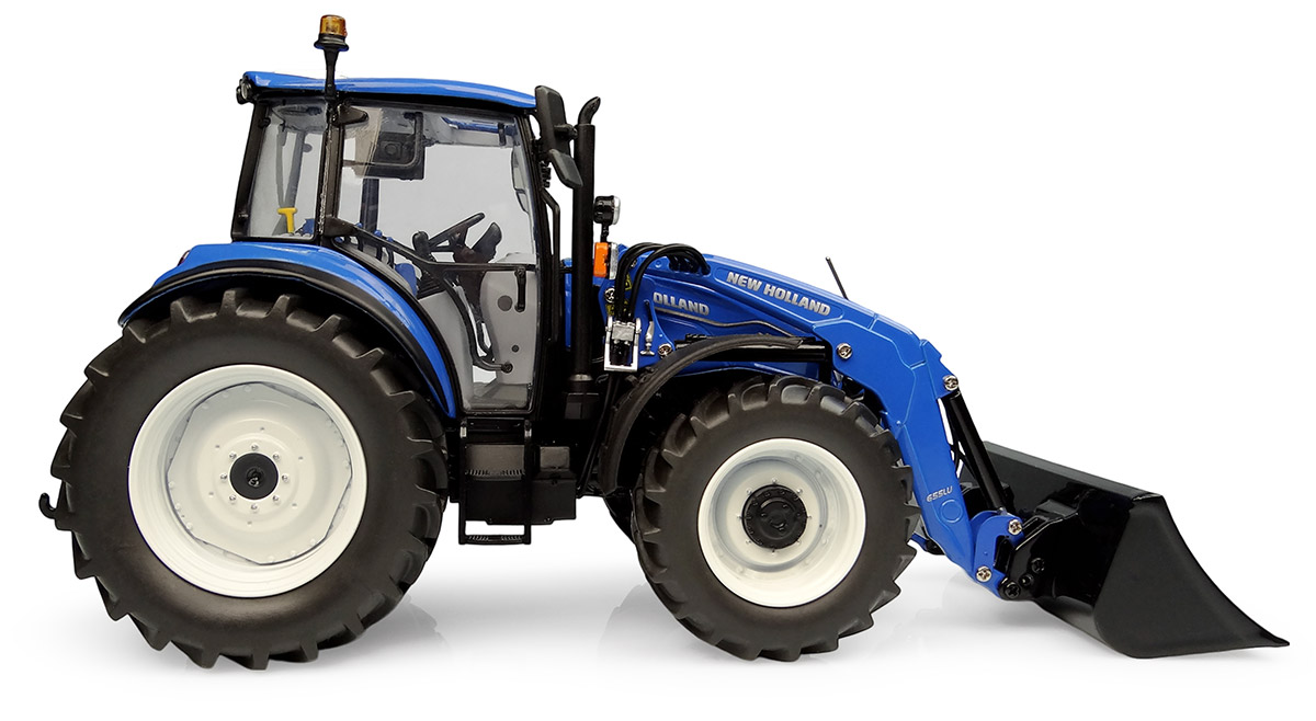 New Holland T5.120 Dual Command mit Frontlader 655 LU Modell von Universal Hobbies 1:32