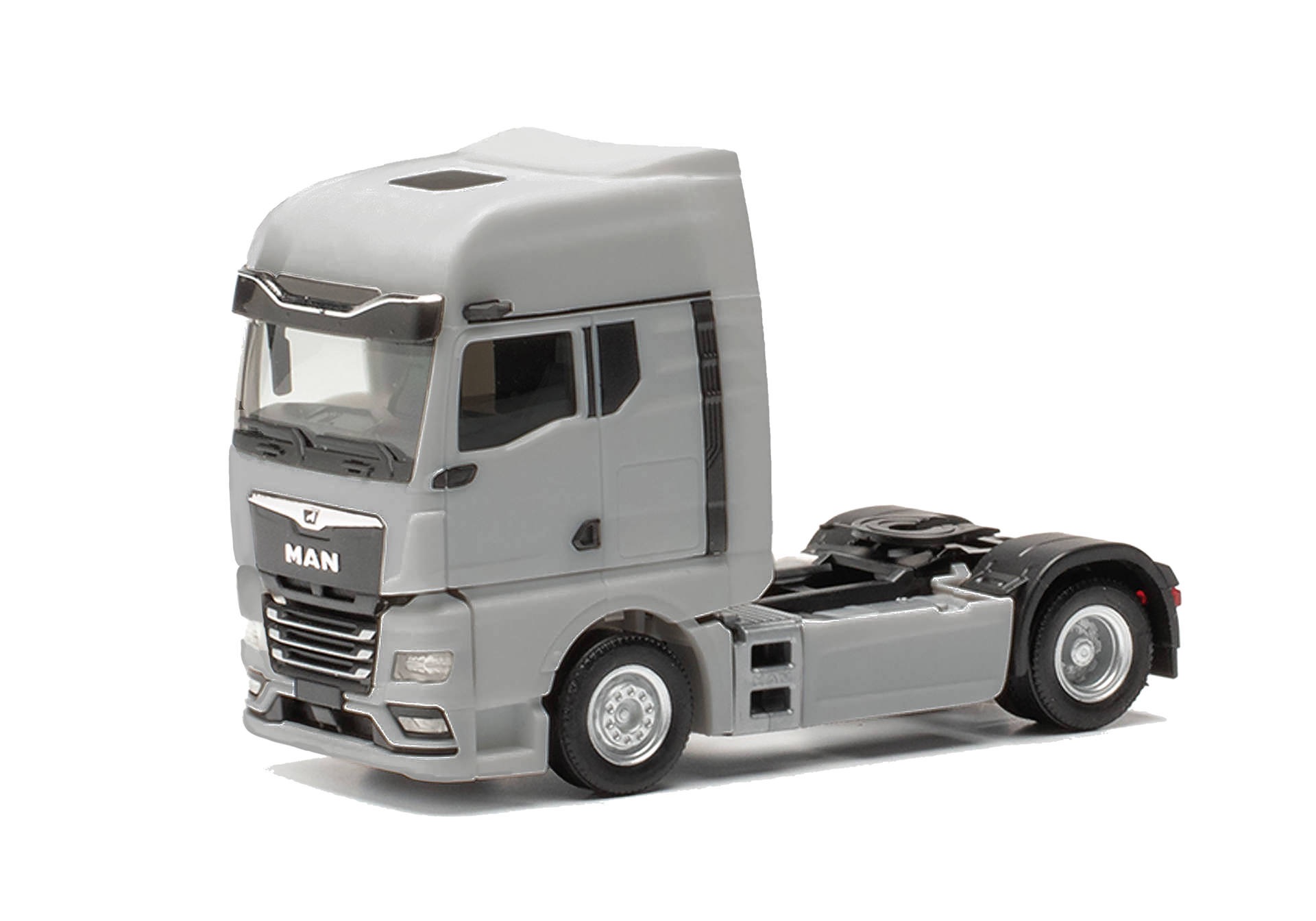 MAN TGX GX Zugmaschine 2achs mit Spiegelkameras, platingrau Modell von herpa 1:87