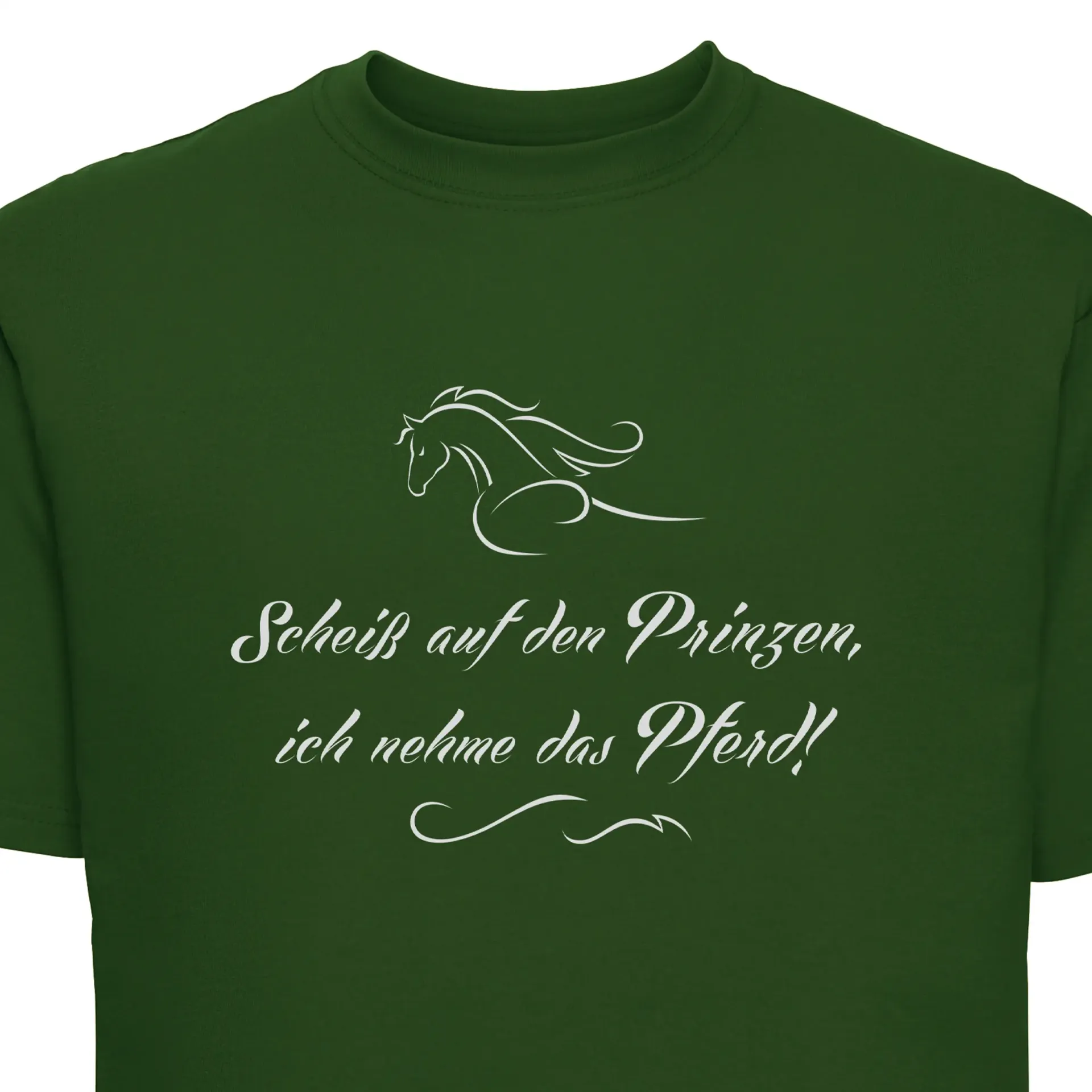 Kinder T-Shirt Scheiß auf den Prinzen, ich nehme das Pferd (grün)