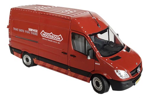 Mercedes-Benz Sprinter Nooteboom Edition rot Modell von MarGe Models 1:32