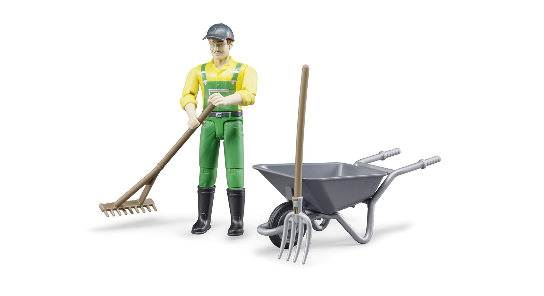 Landwirt mit Zubehör Figurenset  Modell von Bruder 1:16