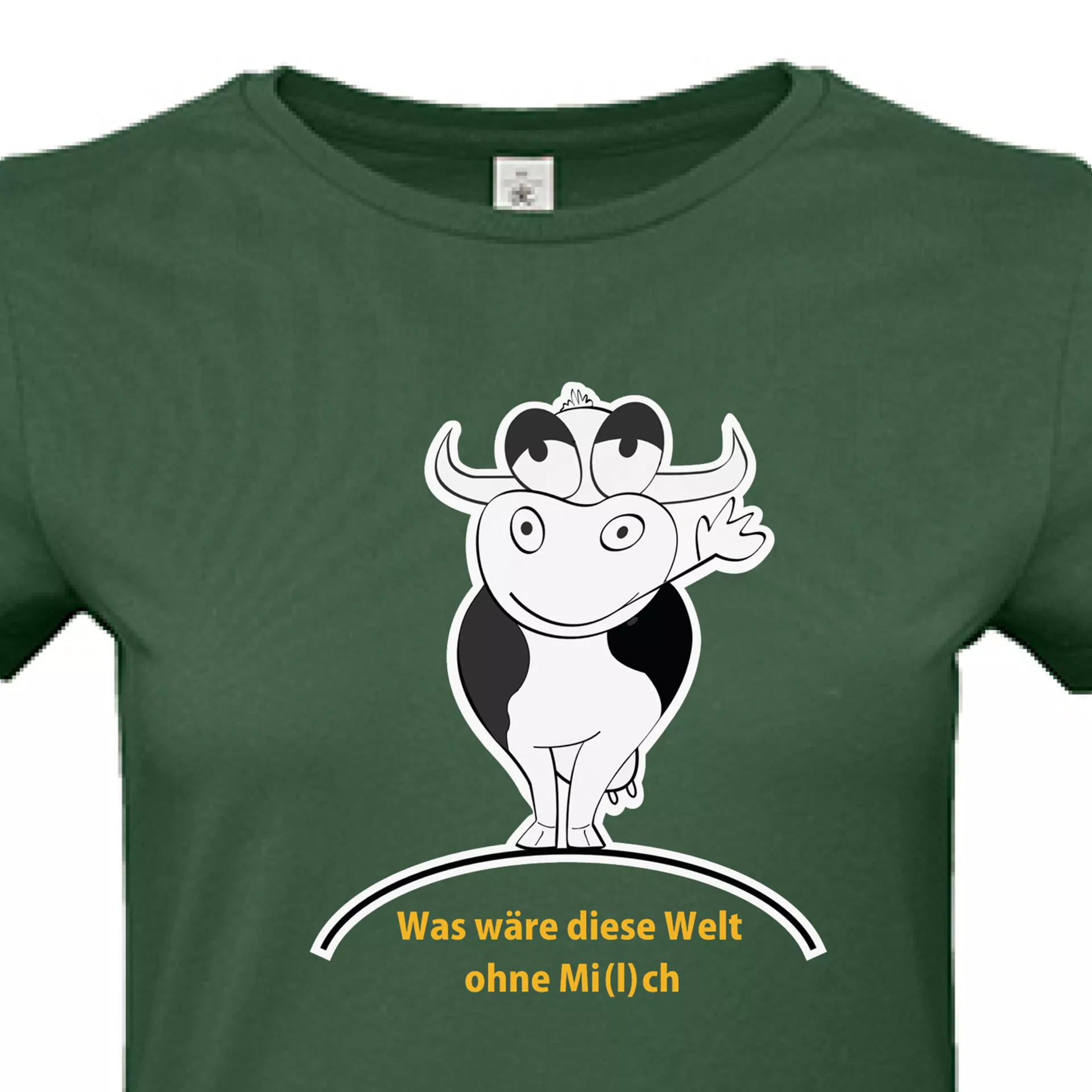 T-Shirt Lady „Was wäre diese Welt ohne Mi(l)ch“ (grün)