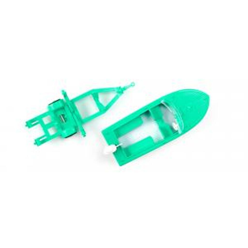 Motorboot auf Anhänger Modell von WIKING 1:87