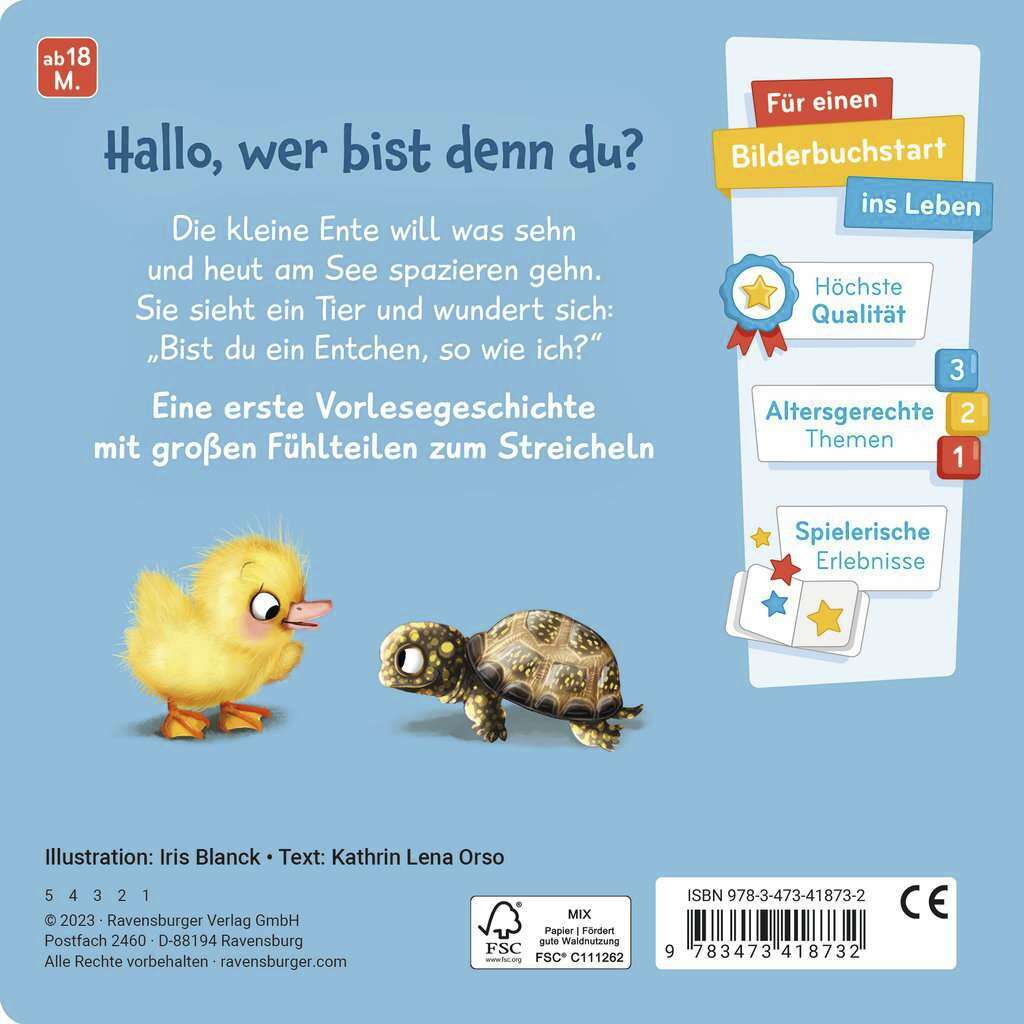 Mein erstes Vorlese-Fühlbuch: Bist Du eine Ente?