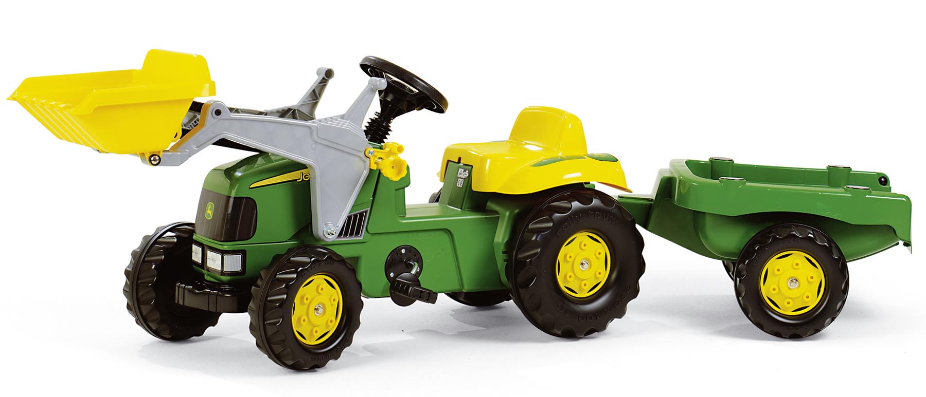 rollyKid John Deere mit Frontlader und Anhänger