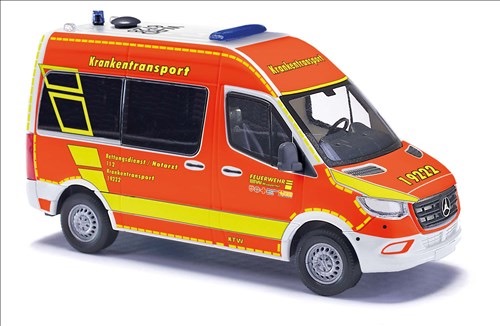 Mercedes-Benz Sprinter kurz FW Wuppertal Bj. 2018 orange  Modell von Busch 1:87