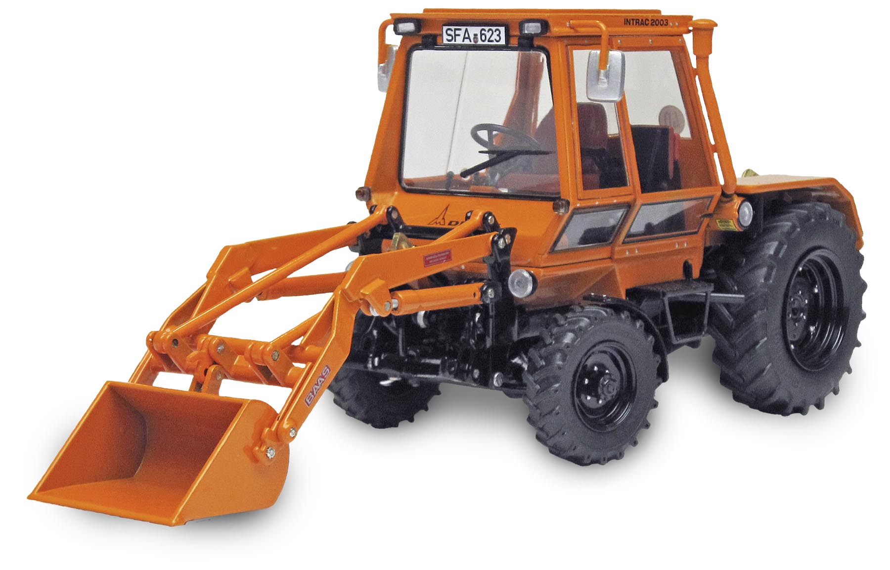 Deutz Intrac 2003 A Kommunal mit Frontlader (1974 - 1978) Modell von Weise-Toys 1:32