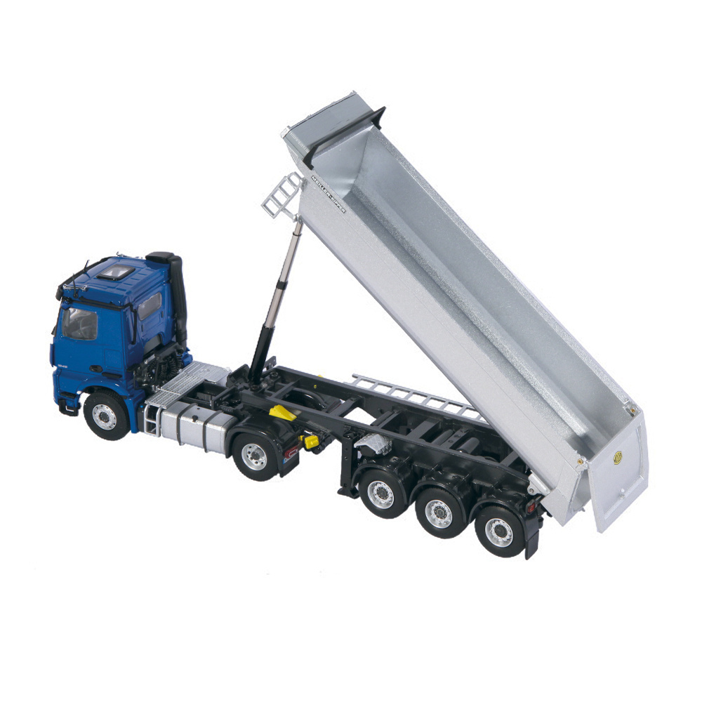MB Arocs Meiller Kippsattelzug blau Modell von NZG 1:50