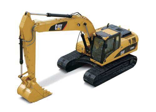 CAT 320D Tieflöffelbagger mit Metallketten Modell von DieCast Masters 1:50