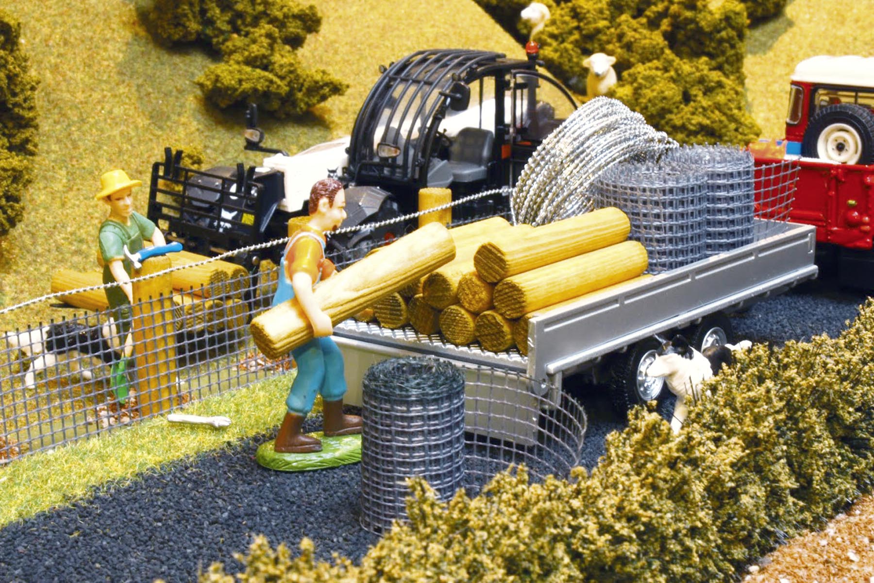 Weidezaun Bausatz 4 m Modell von Brushwood Toys 1:32