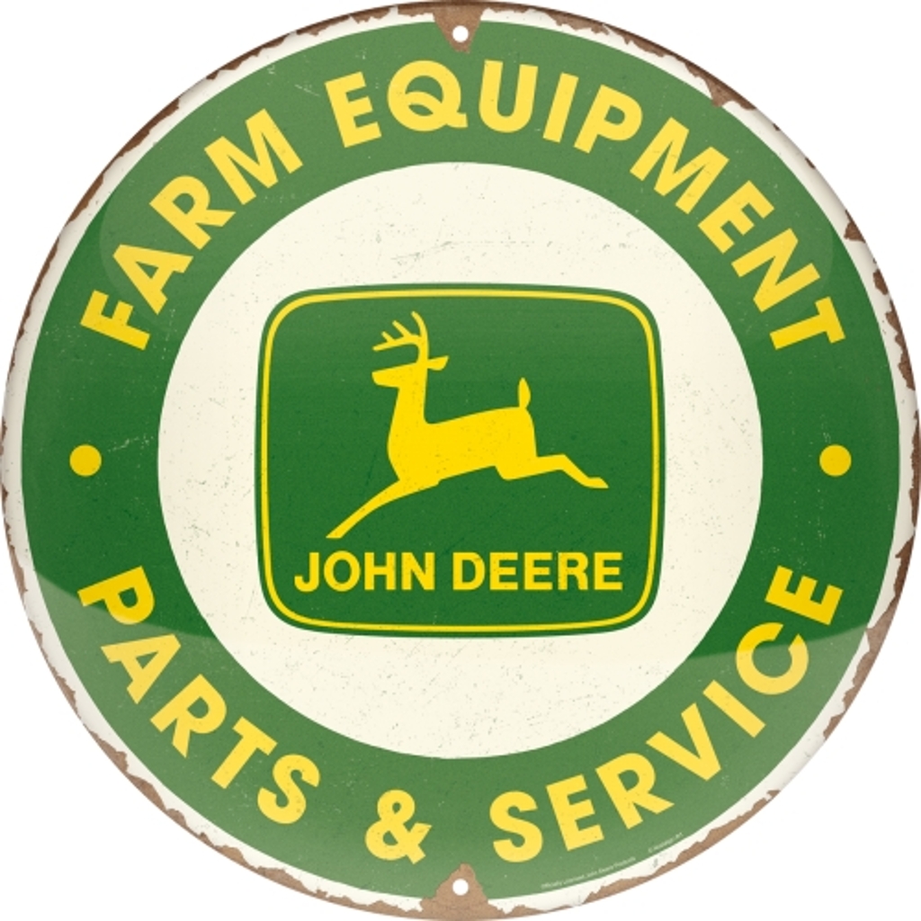 Blechschild John Deere Parts & Service-1