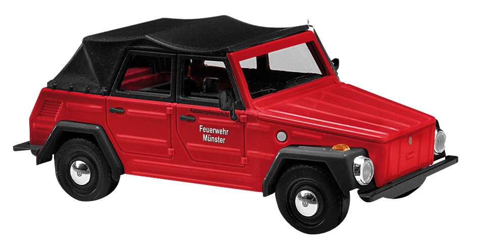 VW 181 Kurierwagen Feuerwehr Münster Bj. 1970 Modell von Busch 1:87
