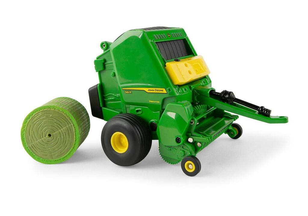 John Deere 561R Rundballenpresse mit Ballen-1