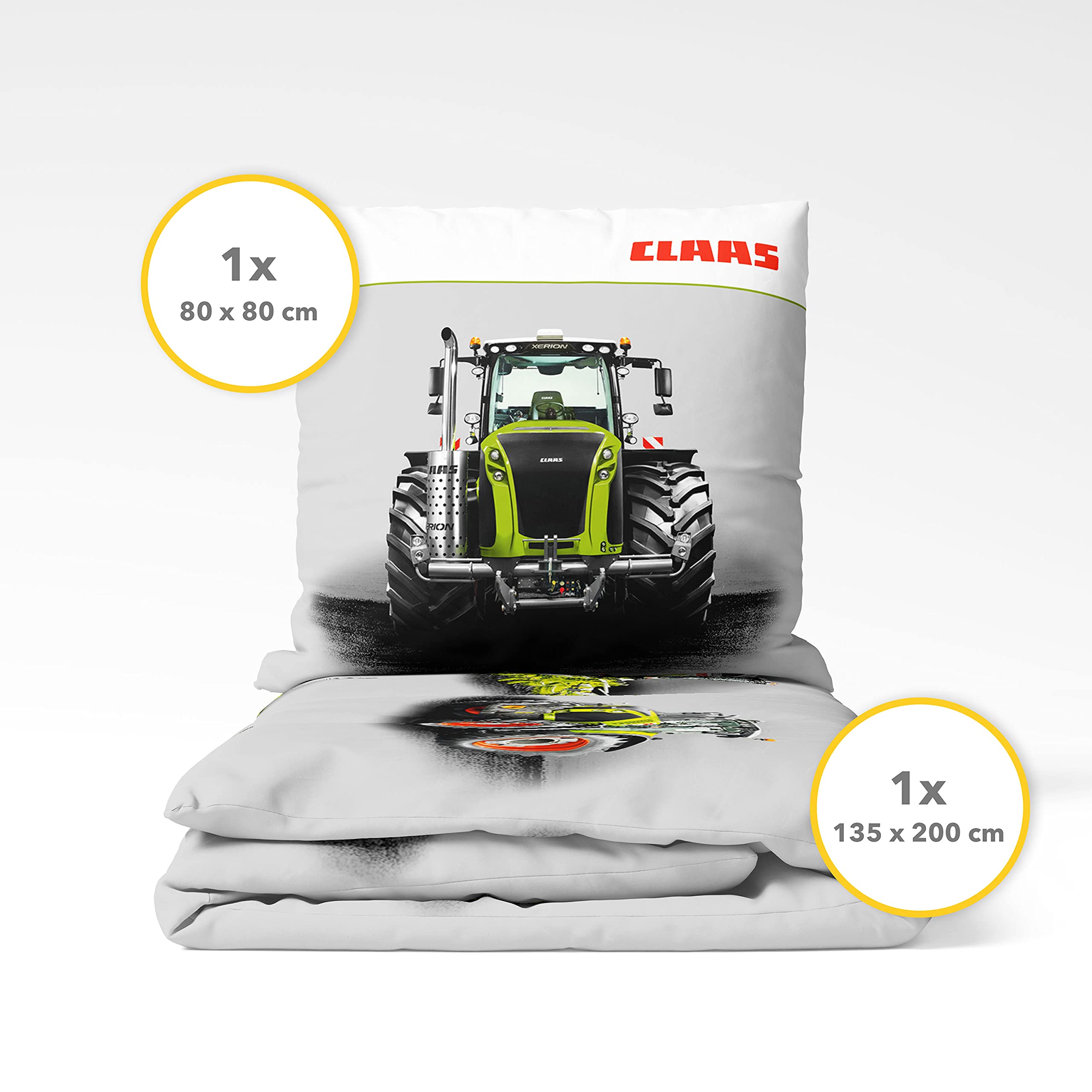 Claas Lexion, Jaguar, Xerion und Arion Bettwäsche (Biber) 2tlg. 135/200 cm 