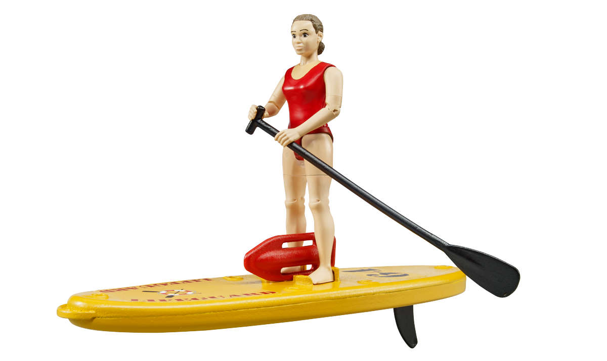 bWorld Life Guard mit Stand Up Paddle Modell von Bruder 1:16