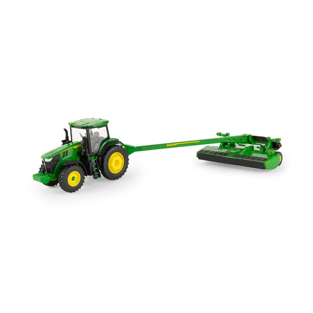 John Deere 7R 270 mit C500 Mähwerk grün Modell von Ertl 1:64