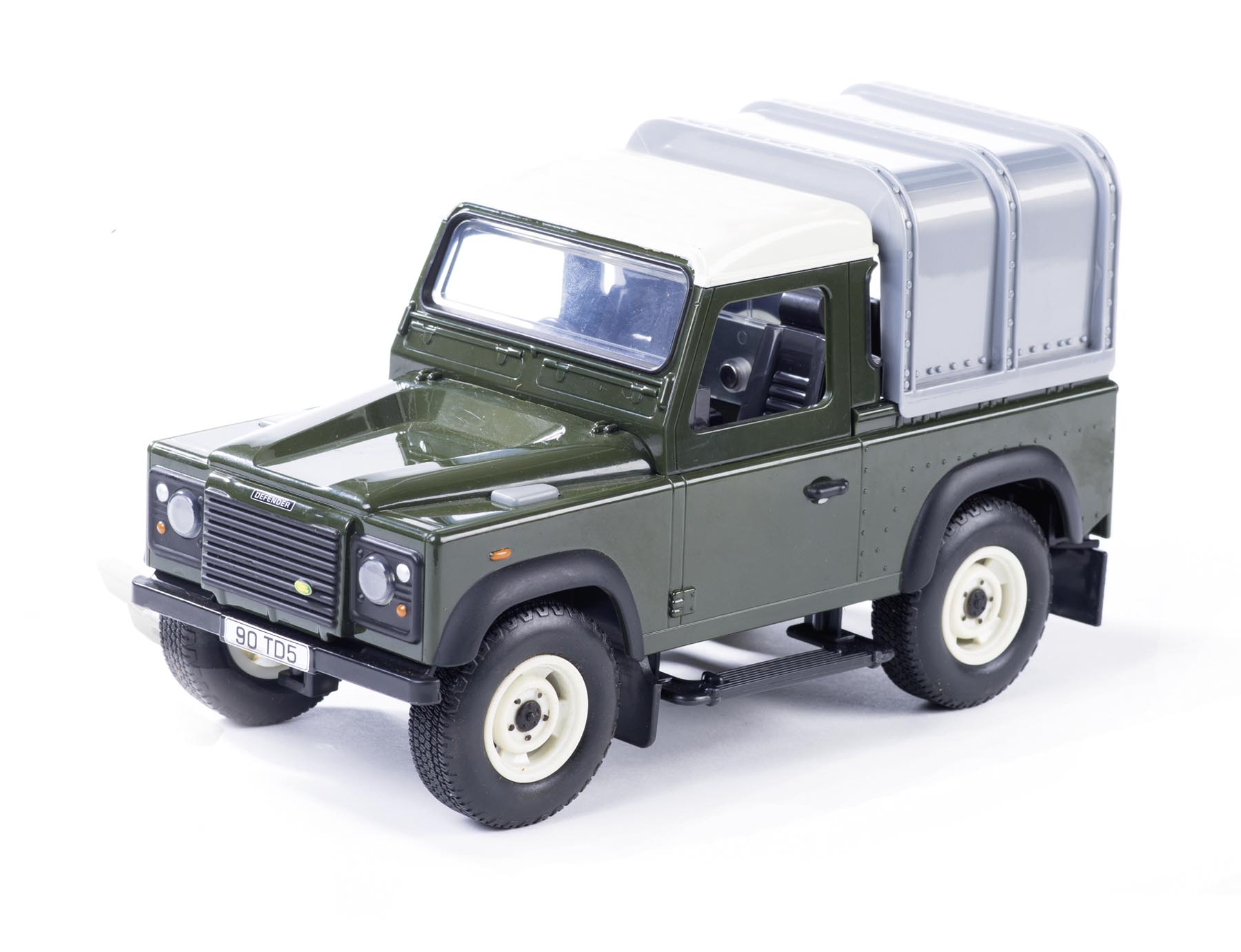 Land Rover Defender 90 grün Pickup mit Hardtop Modell von Britains 1:32