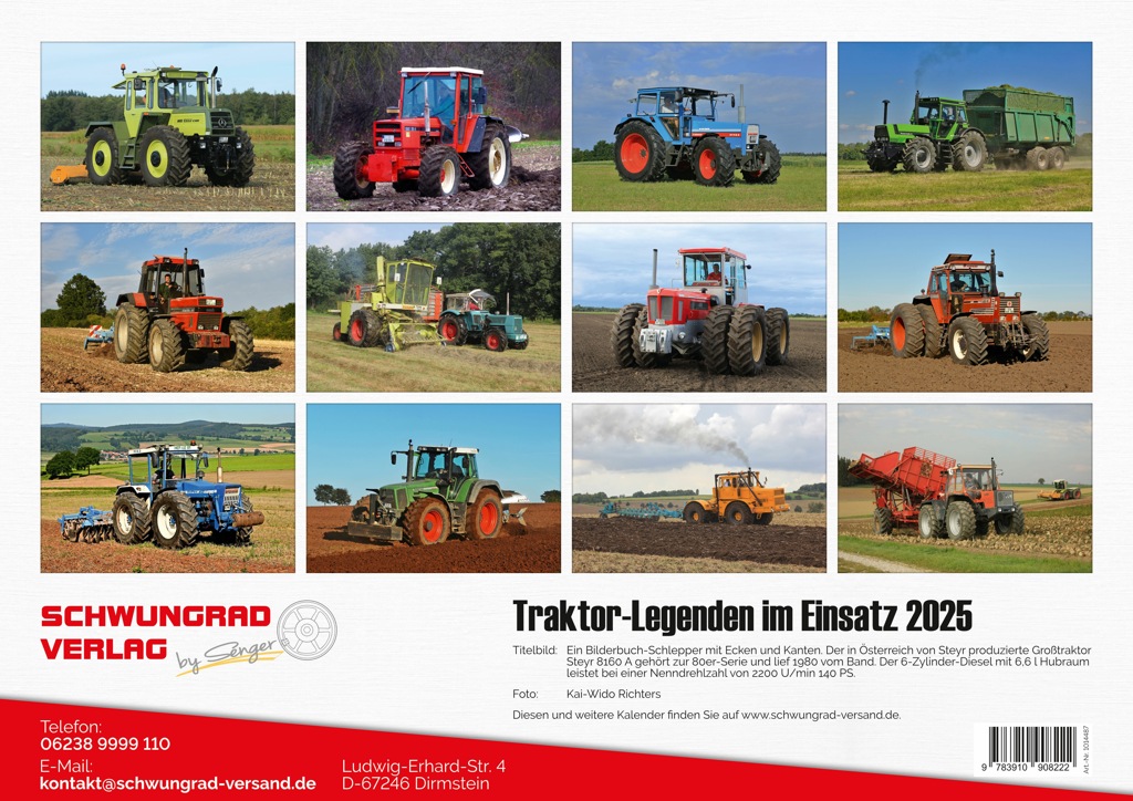 Traktor Legenden Monatskalender 2025