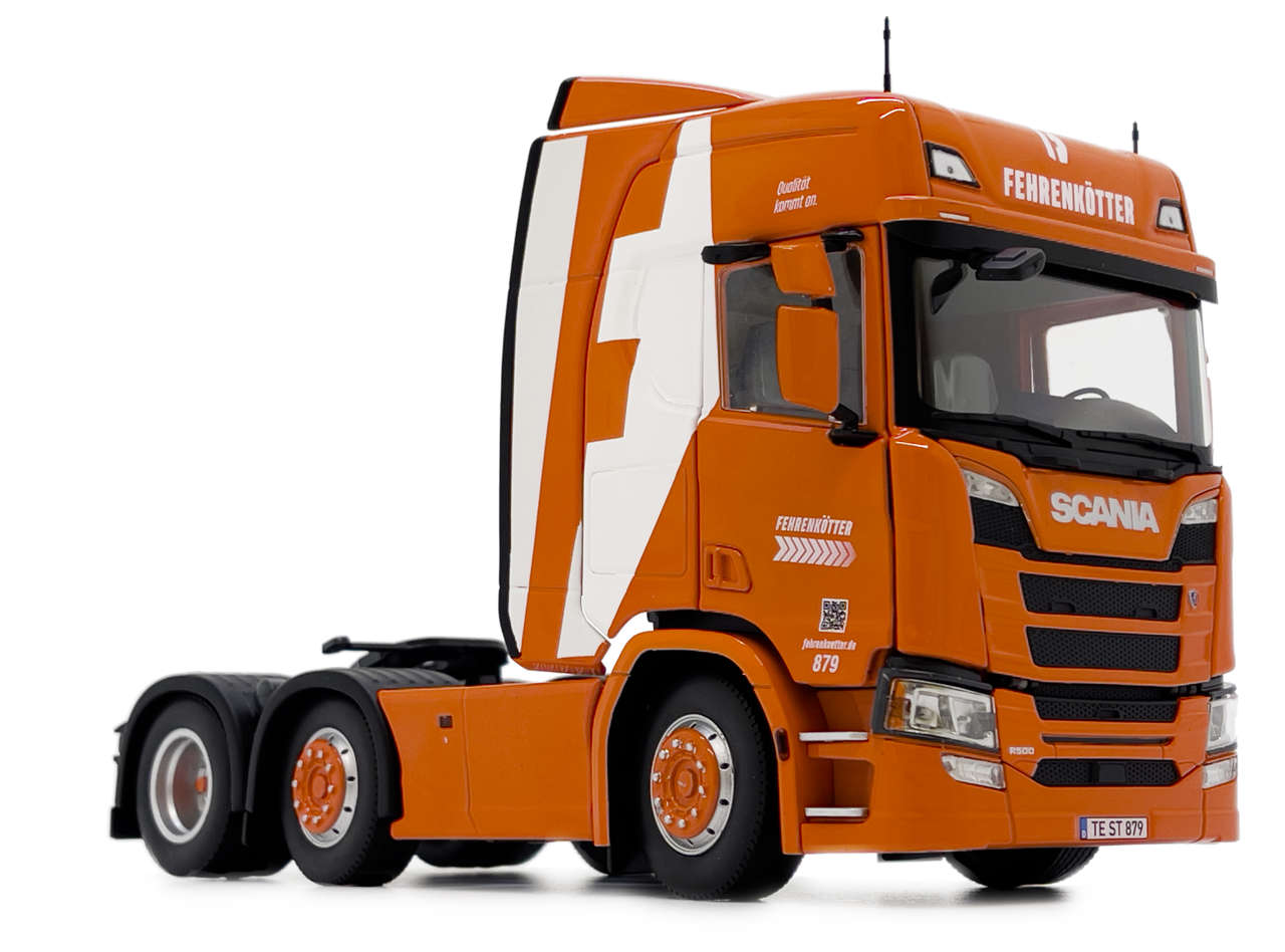 Scania R500 6x2 Fehrenkötter Design orange Modell von MarGe Models 1:32
