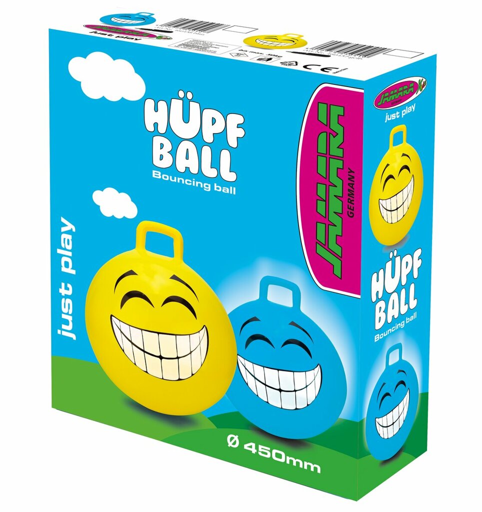 Hüpfball Smile mit Pumpe gelb