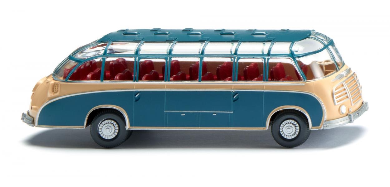Reisebus (Setra S8) - beige/azurblau Modell von WIKING 1:87