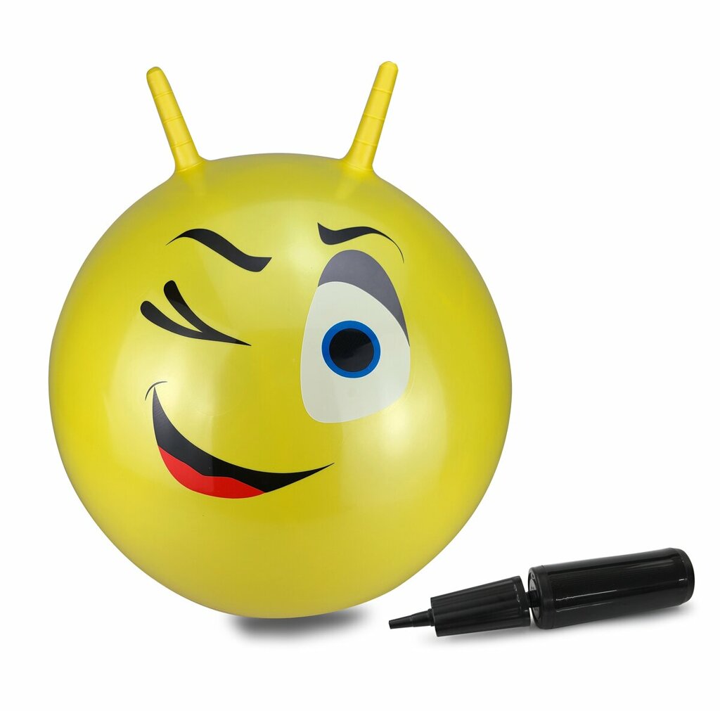Hüpfball Eye mit Pumpe gelb