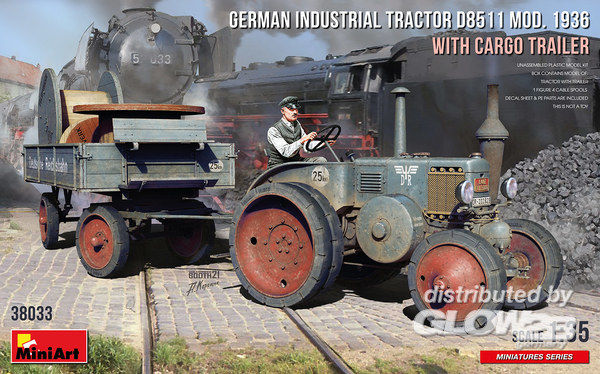Deutscher Industrietraktor D8511 Modell 1936 Bausatz-1