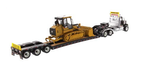 International HX 520 Tieflader und CAT 963K Planierraupe Modell von DieCast Masters 1:50