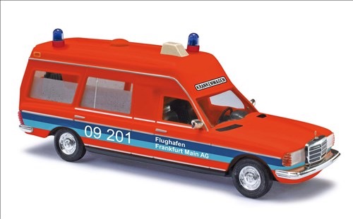 Mercedes-Benz VF 123 Miesen FW Fraport Frankfurt Bj. 1977 rot  Modell von Busch 1:87