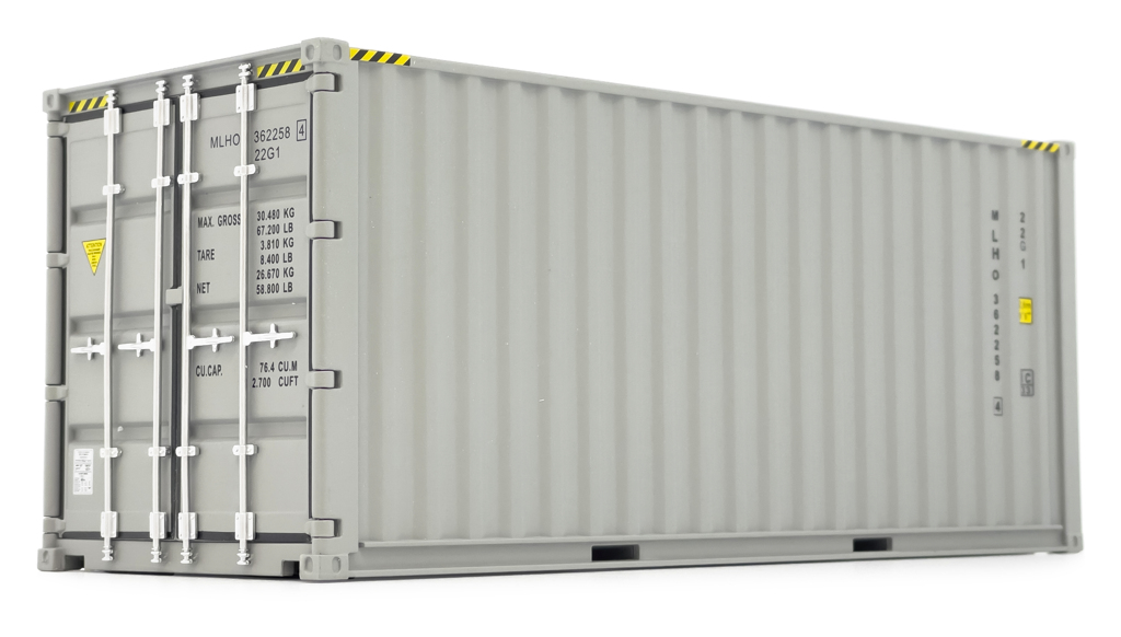 Seefracht Container 20ft grau Modell von MarGe Models 1:32