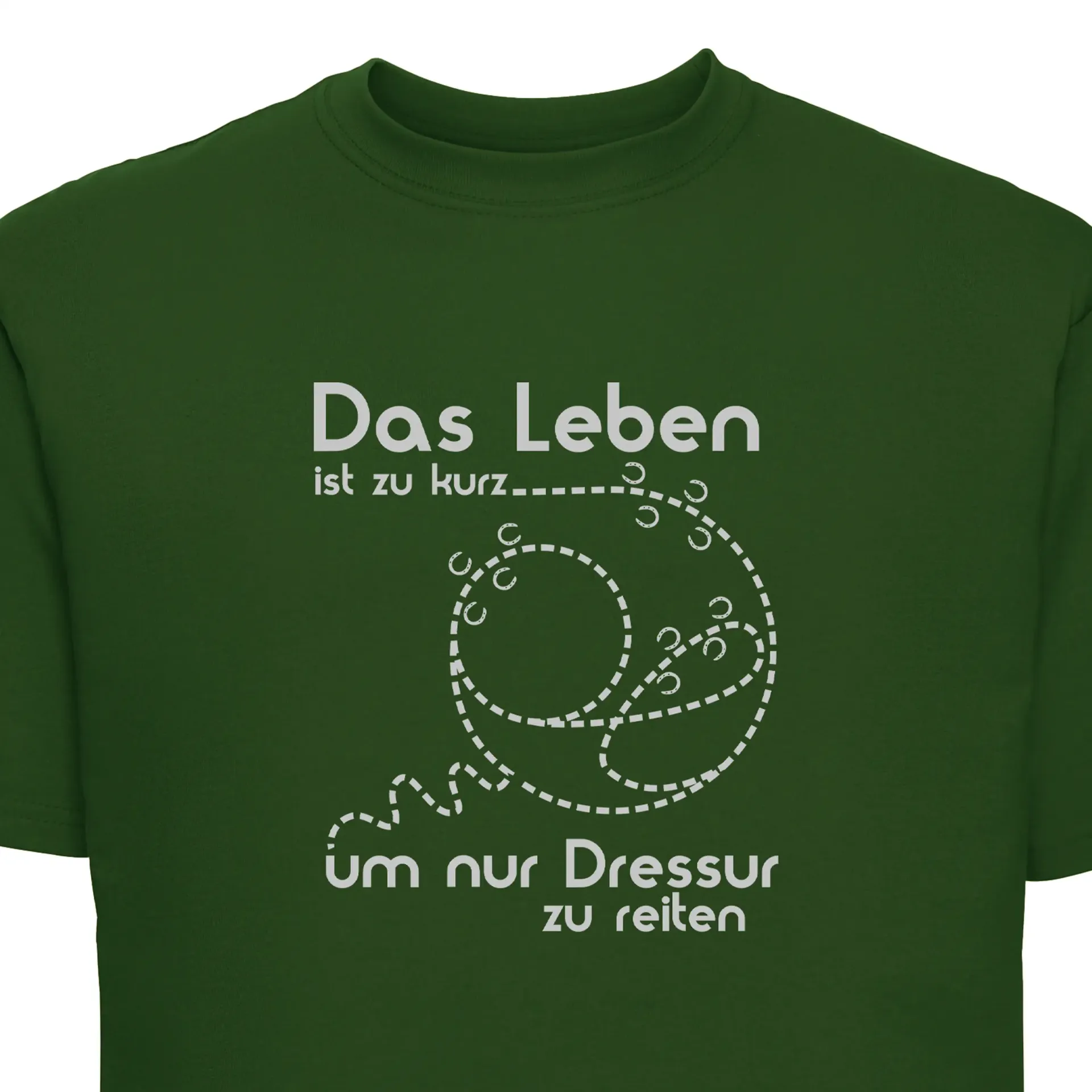 Kinder T-Shirt Das Leben ist zu kurz, um nur Dressur zu reiten (grün)