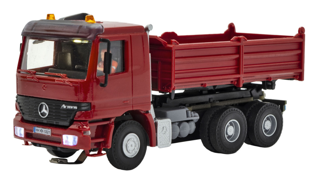MB Actros Muldenkipper mit Rundumleuchten rot-1