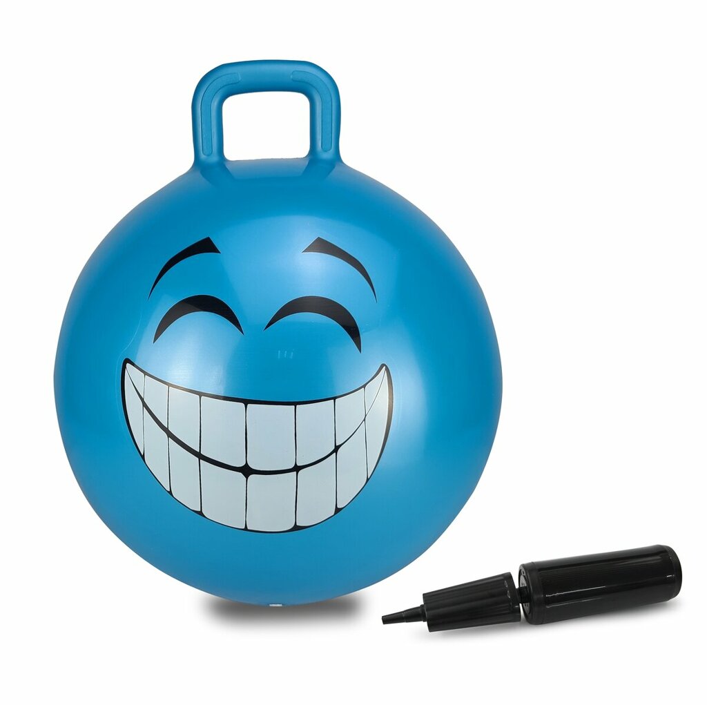 Hüpfball Smile mit Pumpe blau