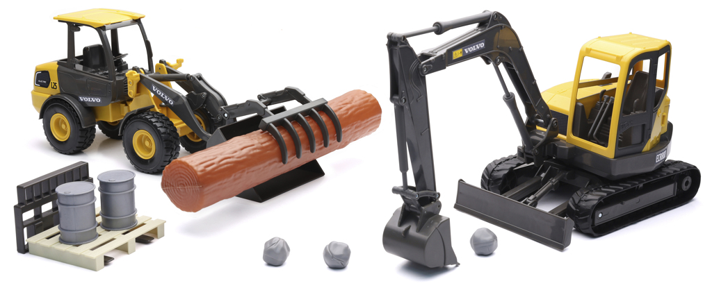 Volvo L25 Radlader und ECR88D Bagger-1