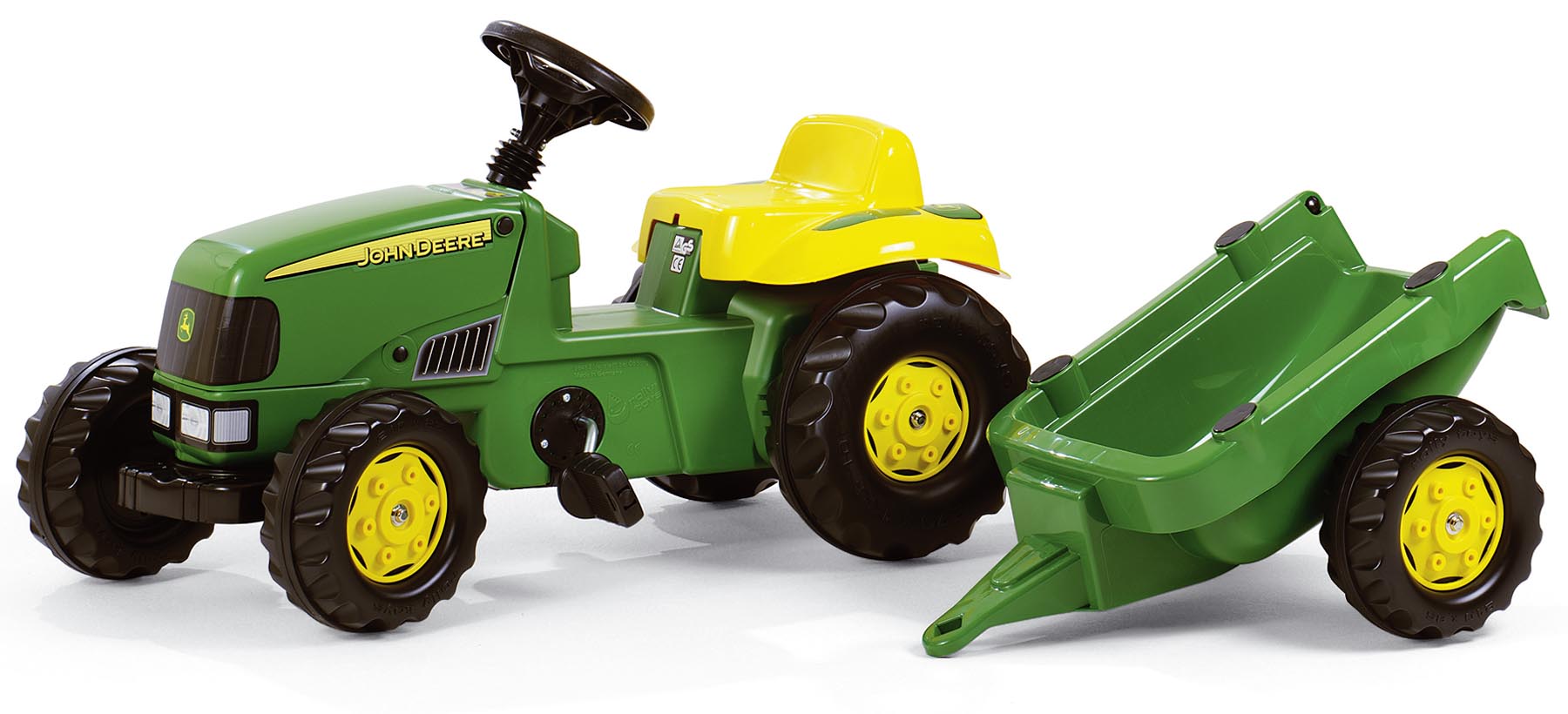 RollyKid John Deere Trettraktor mit Anhänger