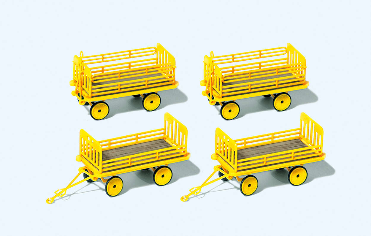 Anhänger für Elektrokarre Deutsche Post Epoche III Bausatz Modell von Preiser 1:87