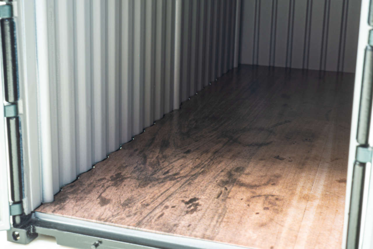 Container 20 Fuß weiß Modell von HOP 1:32