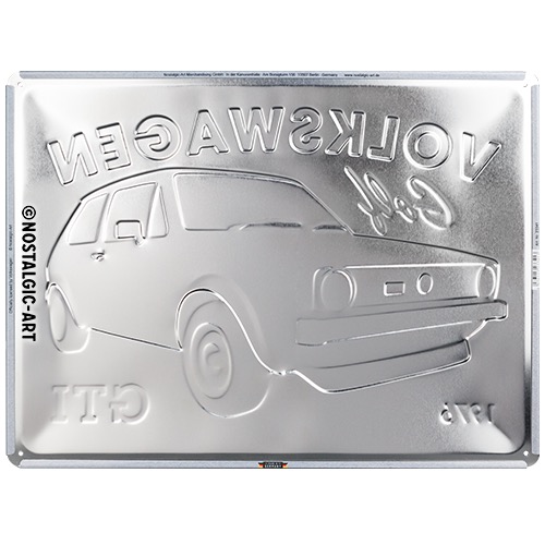 VW Golf GTI 1976 Blechschild 30 x 40 cm   Modell von Nostalgic-Art 
