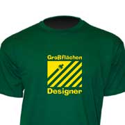 T-Shirt „Großflächen Designer“ (grün)
