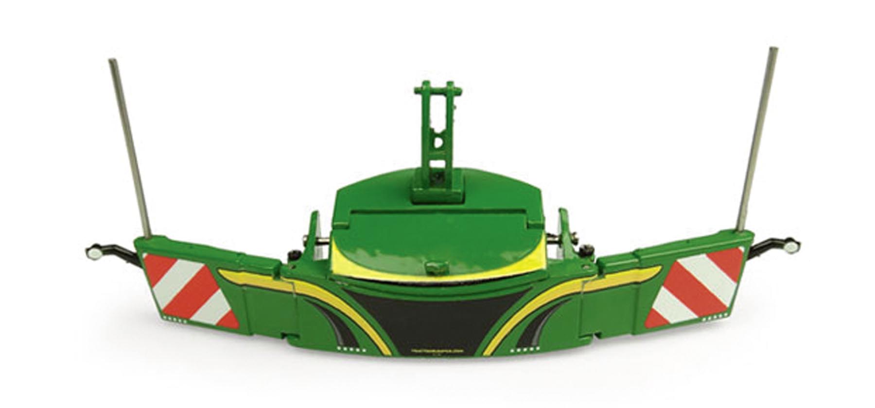 Tractorbumper Sicherheitsfrontgewicht 800 kg grün Modell von Universal Hobbies 1:32