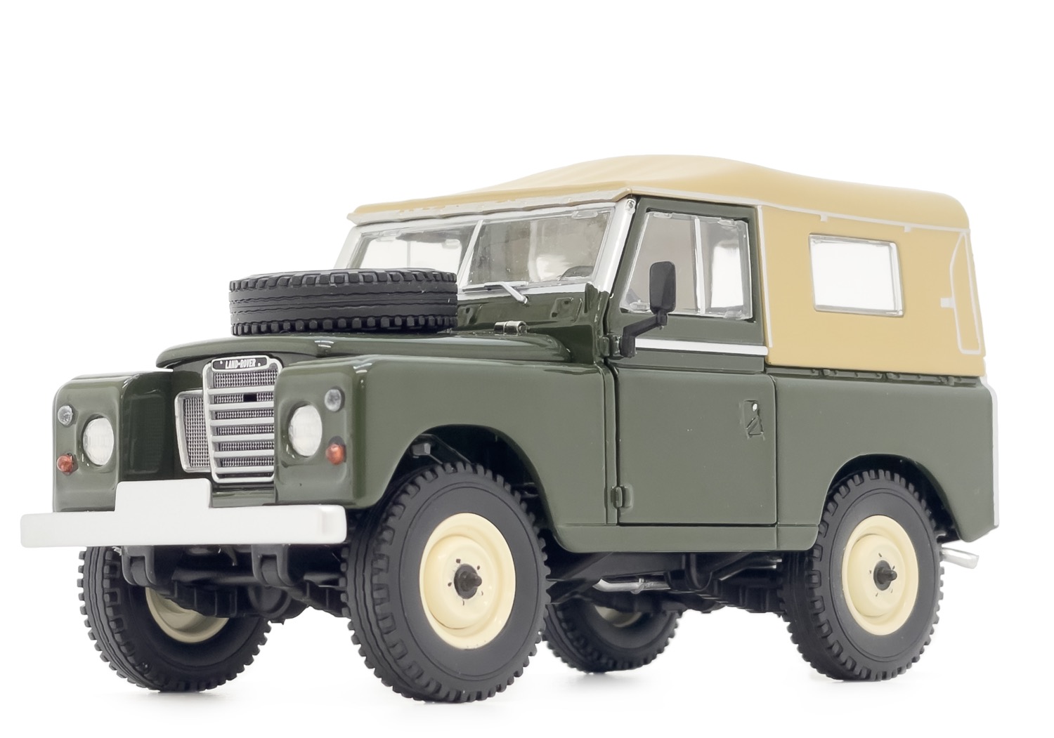 Land Rover Serie III 88 Softtop bronzegrün Modell von MarGe Models 1:32