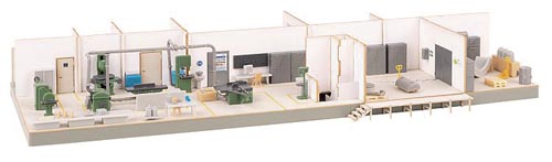 Werkstatt mit Inneneinrichtung Bausatz Modell von Gebr. Faller 1:87