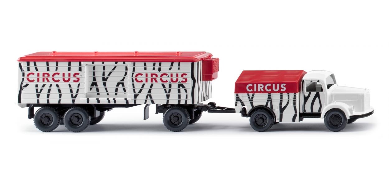 Schwerlastzug (MB L 3500) "Circus" Modell von WIKING 1:87