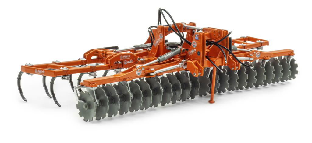 Pasto Morgan MG-X 550/22 Scheibenegge und Stel ST600 Grubber Set Modell von Universal Hobbies 1:32