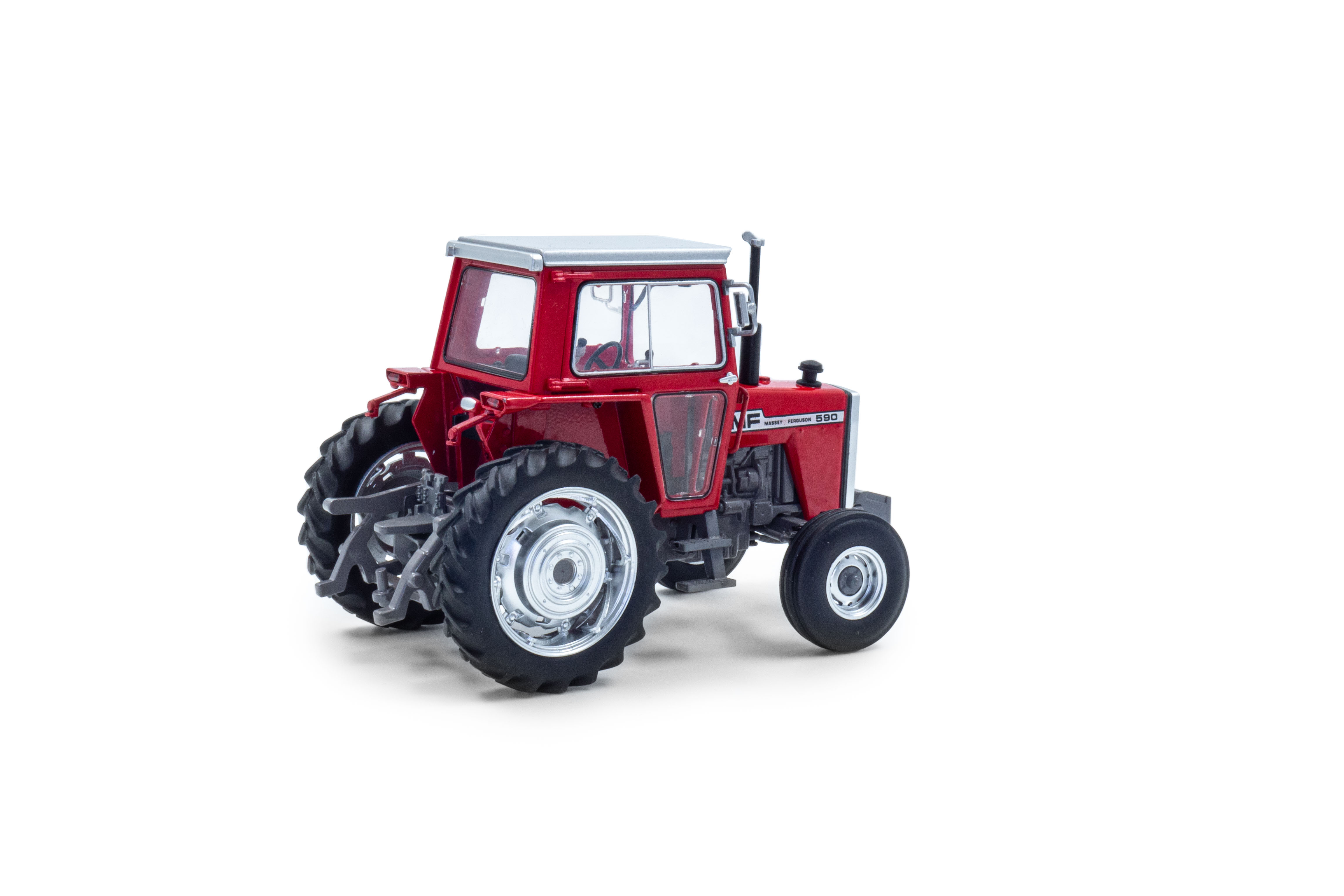Massey Ferguson 590 2WD rot breite Vorderreifen mit Kabine Modell von Universal Hobbies 1:32