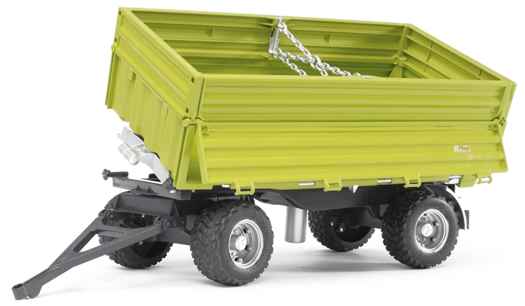 Fliegl Dreiseitenkippanhänger mit Aufsteckbordwand Modell von Bruder 1:16