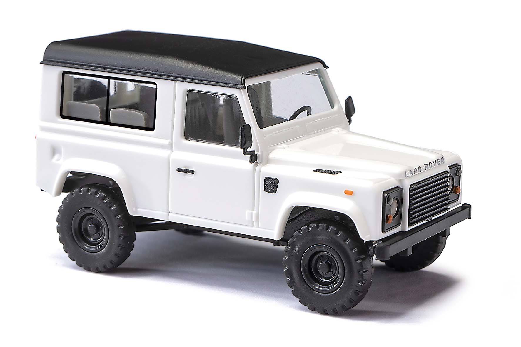 Land Rover Defender 90 Bj. 1983 weiß Modell von Busch 1:87
