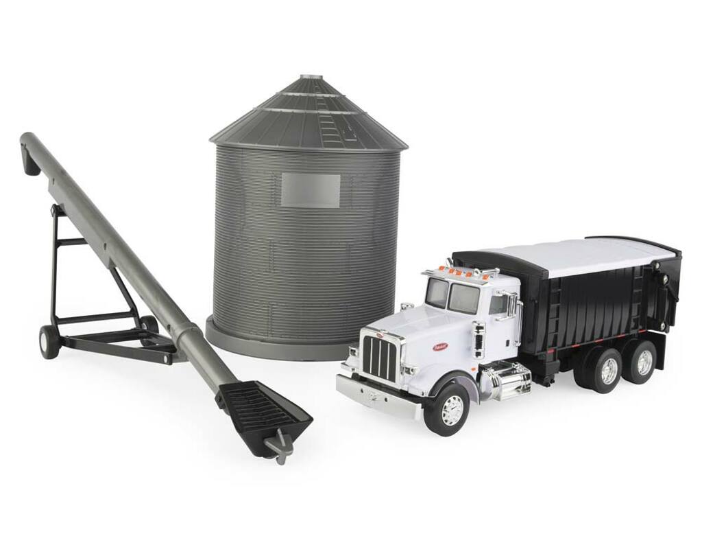 Peterbilt 367 Straight Truck mit Erntesilo und Förderband-1