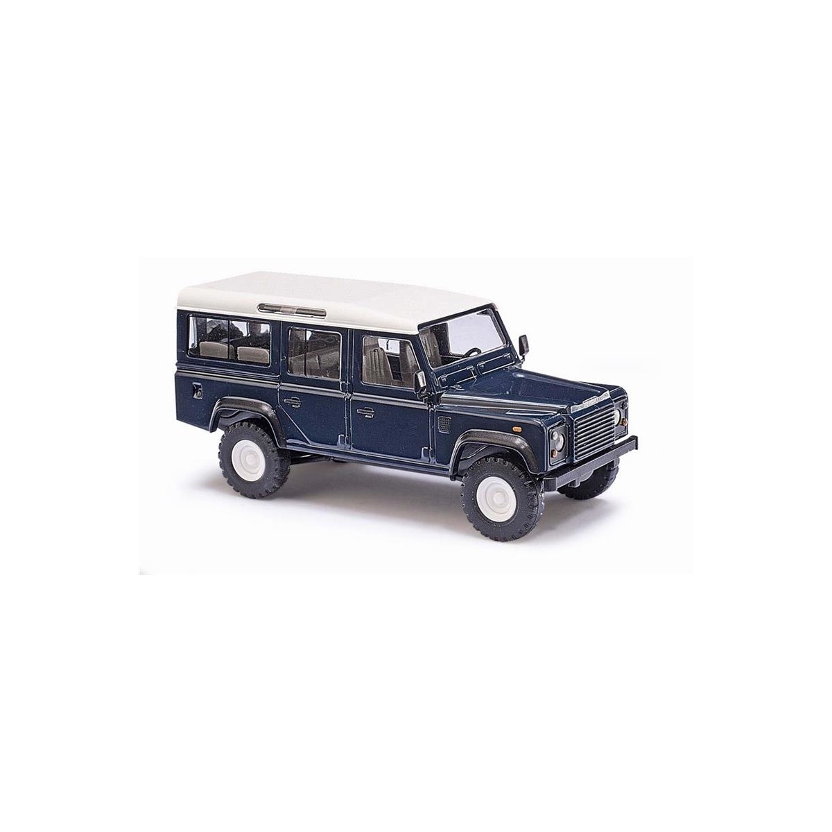 Land Rover Defender Bj. 1983 blau Modell von Busch 1:87